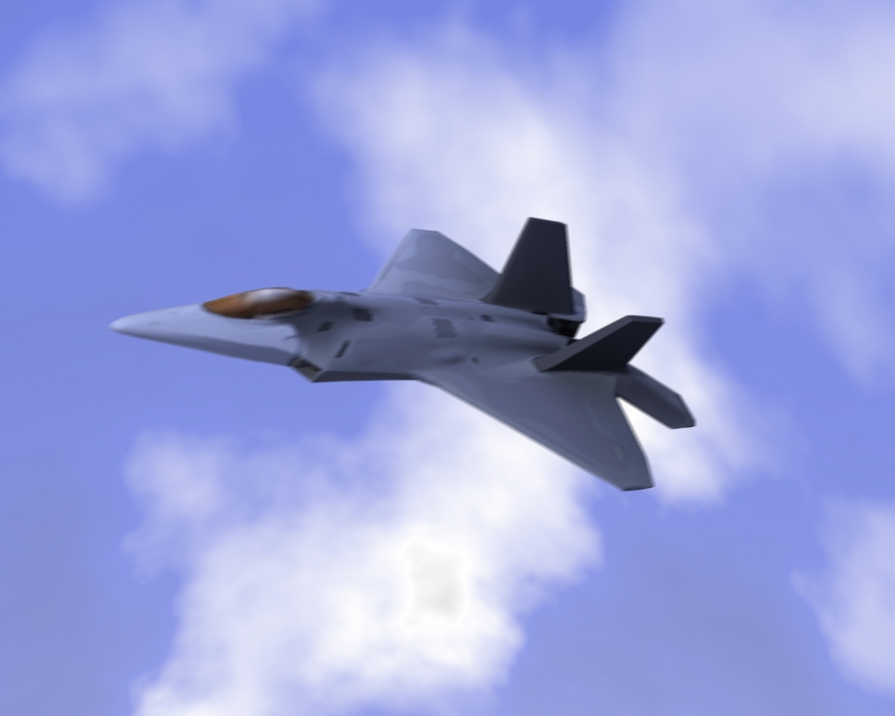 f22猛禽喷气式战斗机(低聚)3d模型