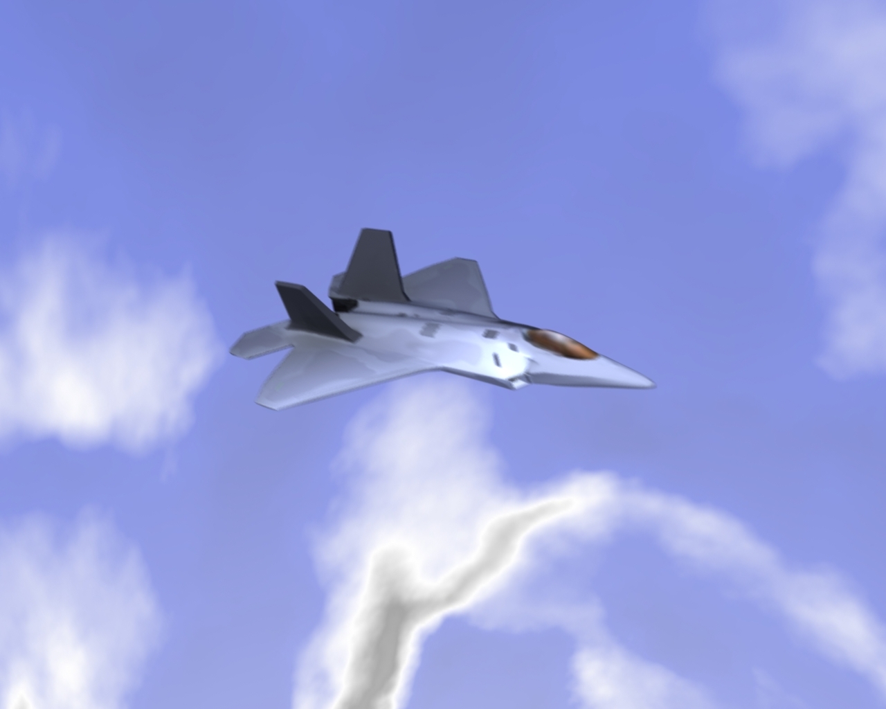 f22猛禽喷气式战斗机(低聚)3d模型