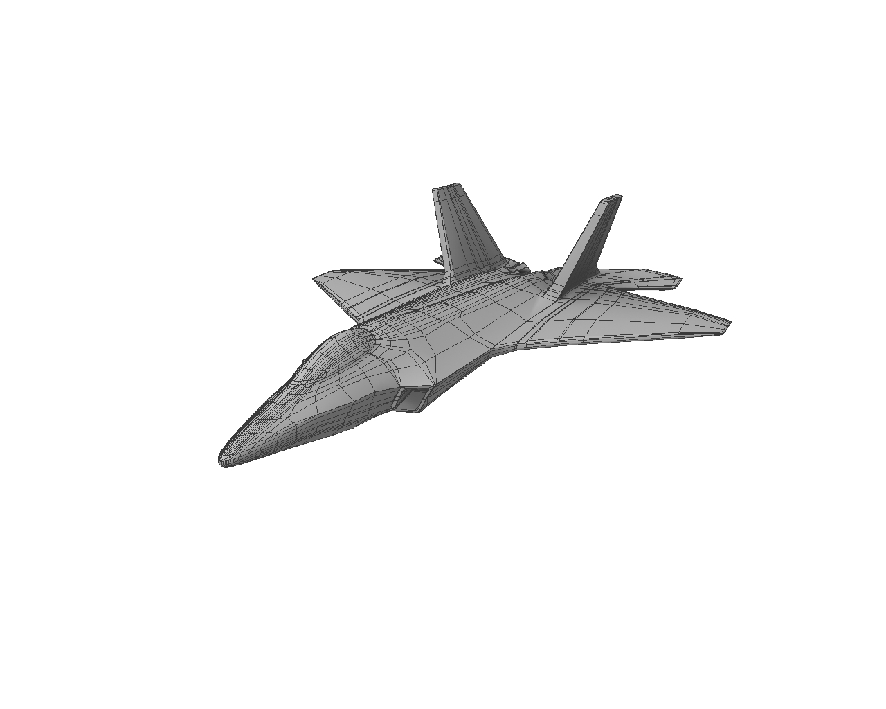 f22猛禽喷气式战斗机(低聚)3d模型