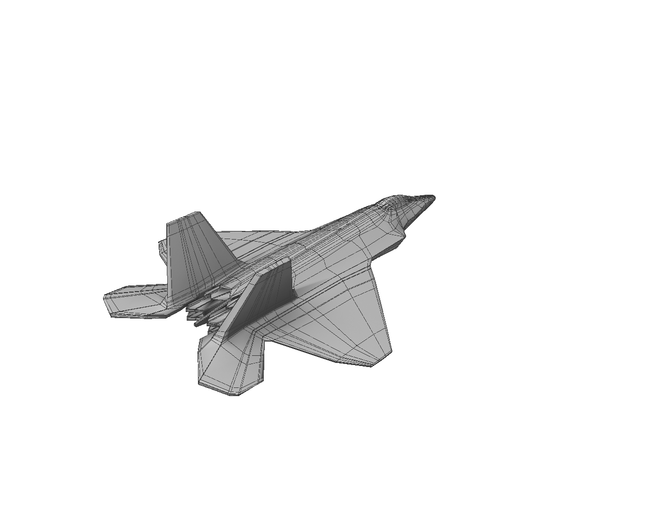 f22猛禽喷气式战斗机(低聚)3d模型