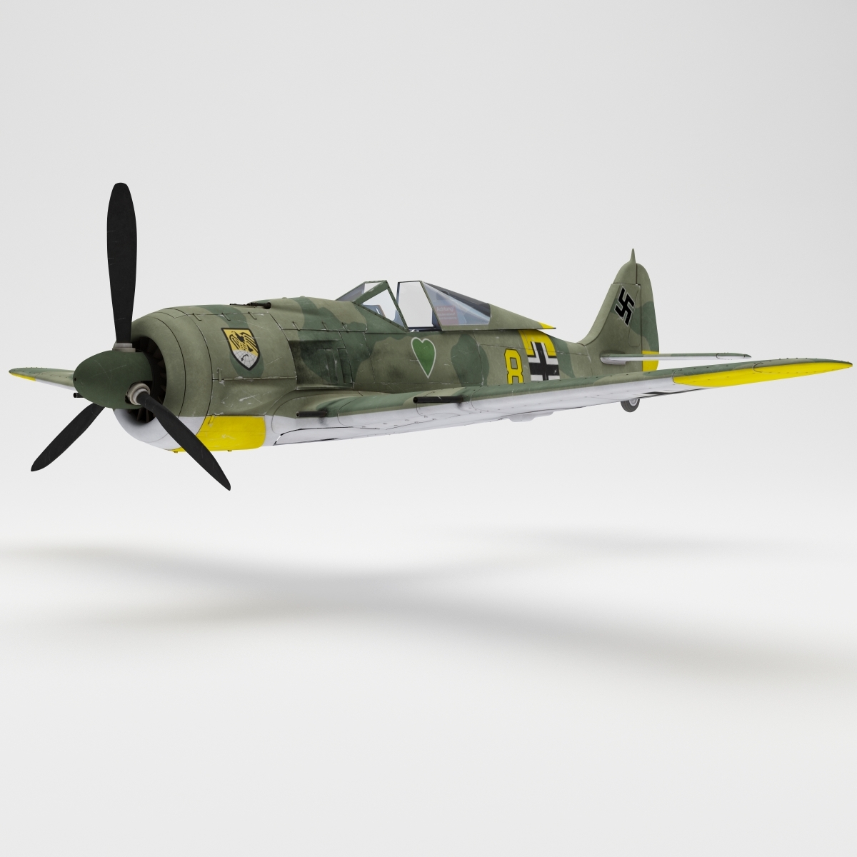 focke wulf fw 190德国第二次世界大战战斗机的索具3d