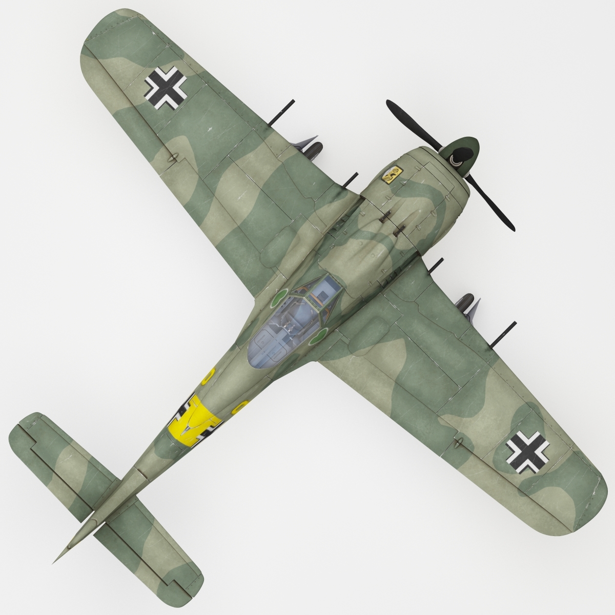 focke wulf fw 190德国第二次世界大战战斗机的索具3d