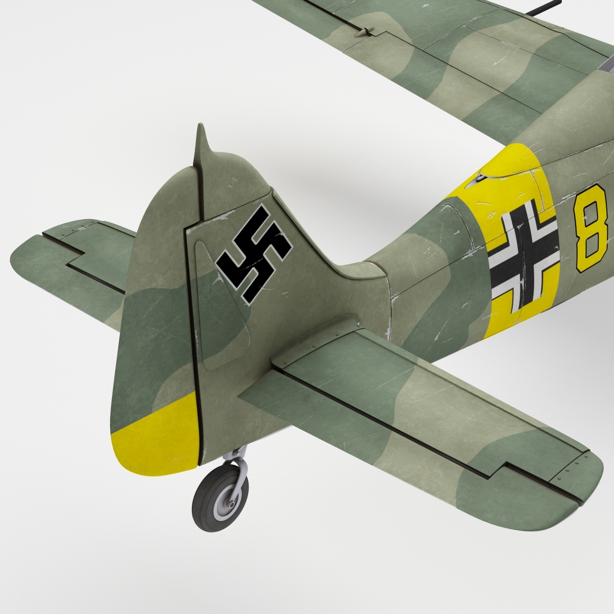 focke wulf fw 190德国第二次世界大战战斗机的索具3d模型