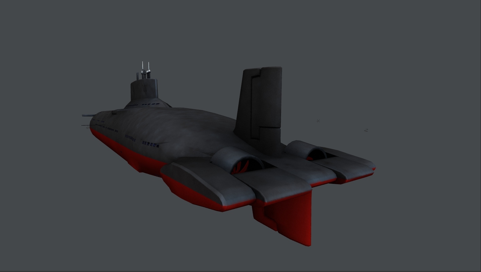 3d fbx project akula typhoon submarine