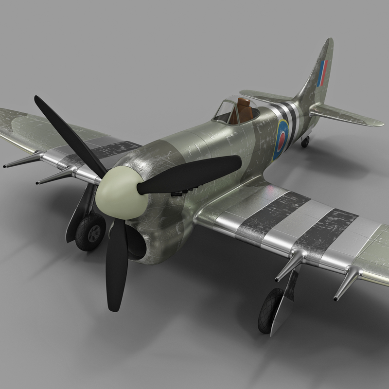 D Model Hawker Typhoon British Wwii