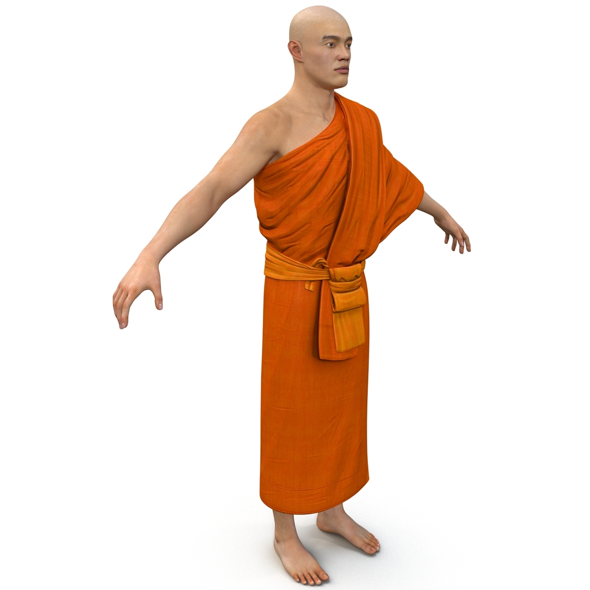 buddhist monk rigged