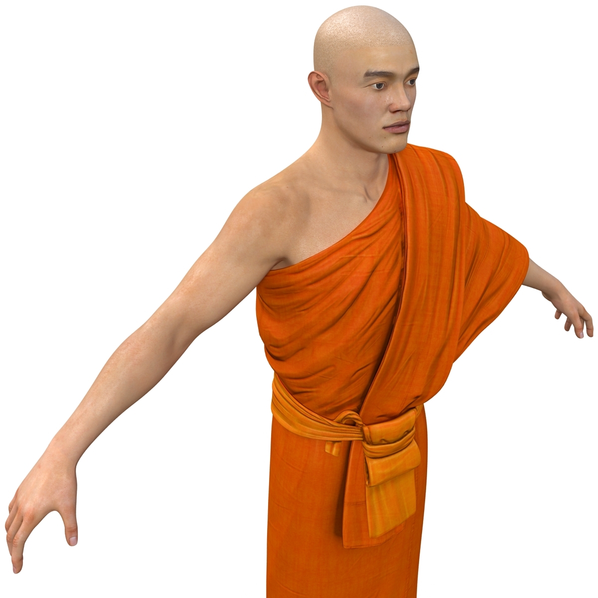 buddhist monk rigged