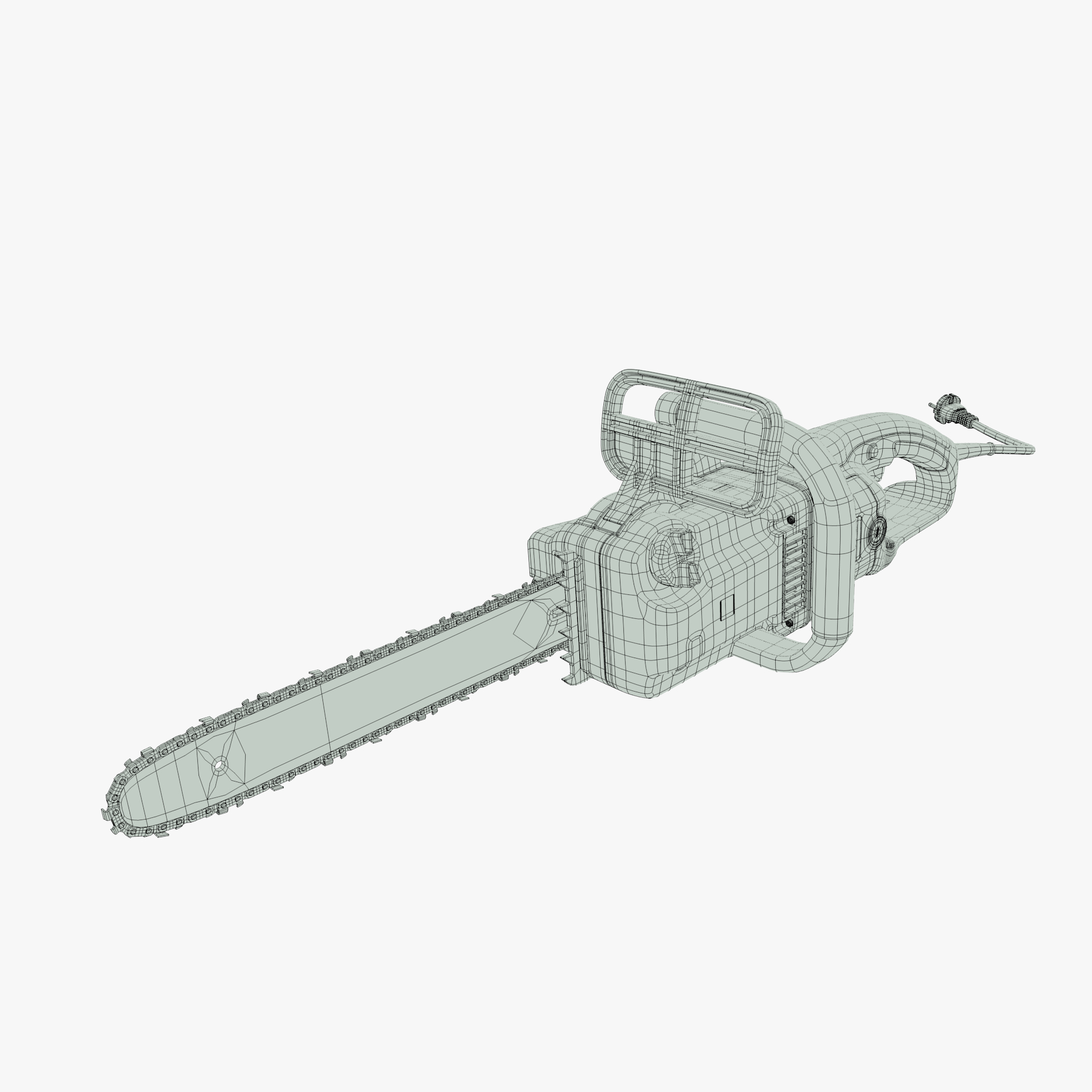 electric chainsaw 3d model
