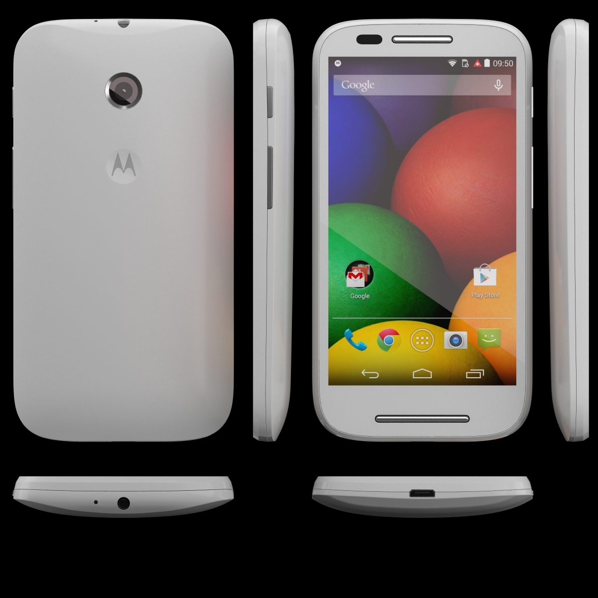 motorola moto e black - white