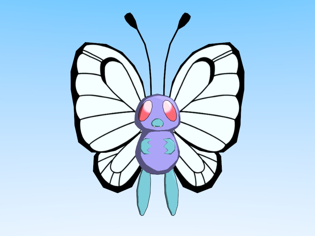 D Model Pokemon Butterfree