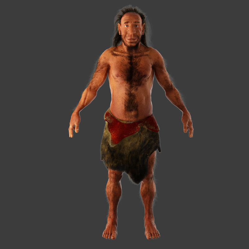 Neanderthal Man Full Body
