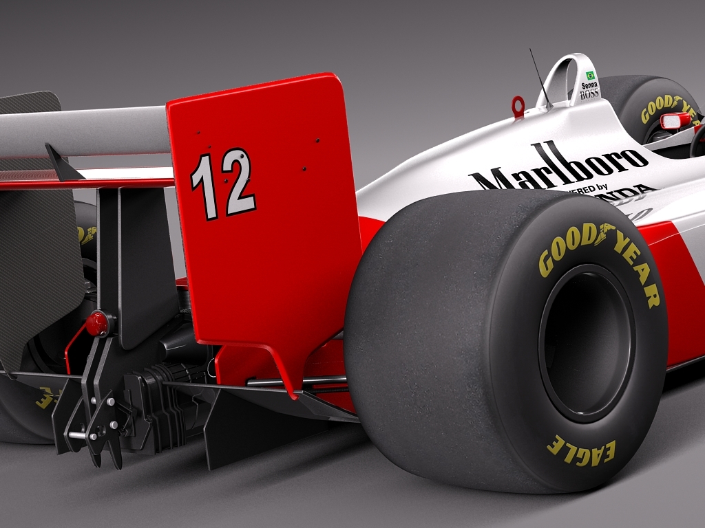 迈凯轮本田Mp4 4 Ayrton Senna F13D模型 TurboSquid 832205