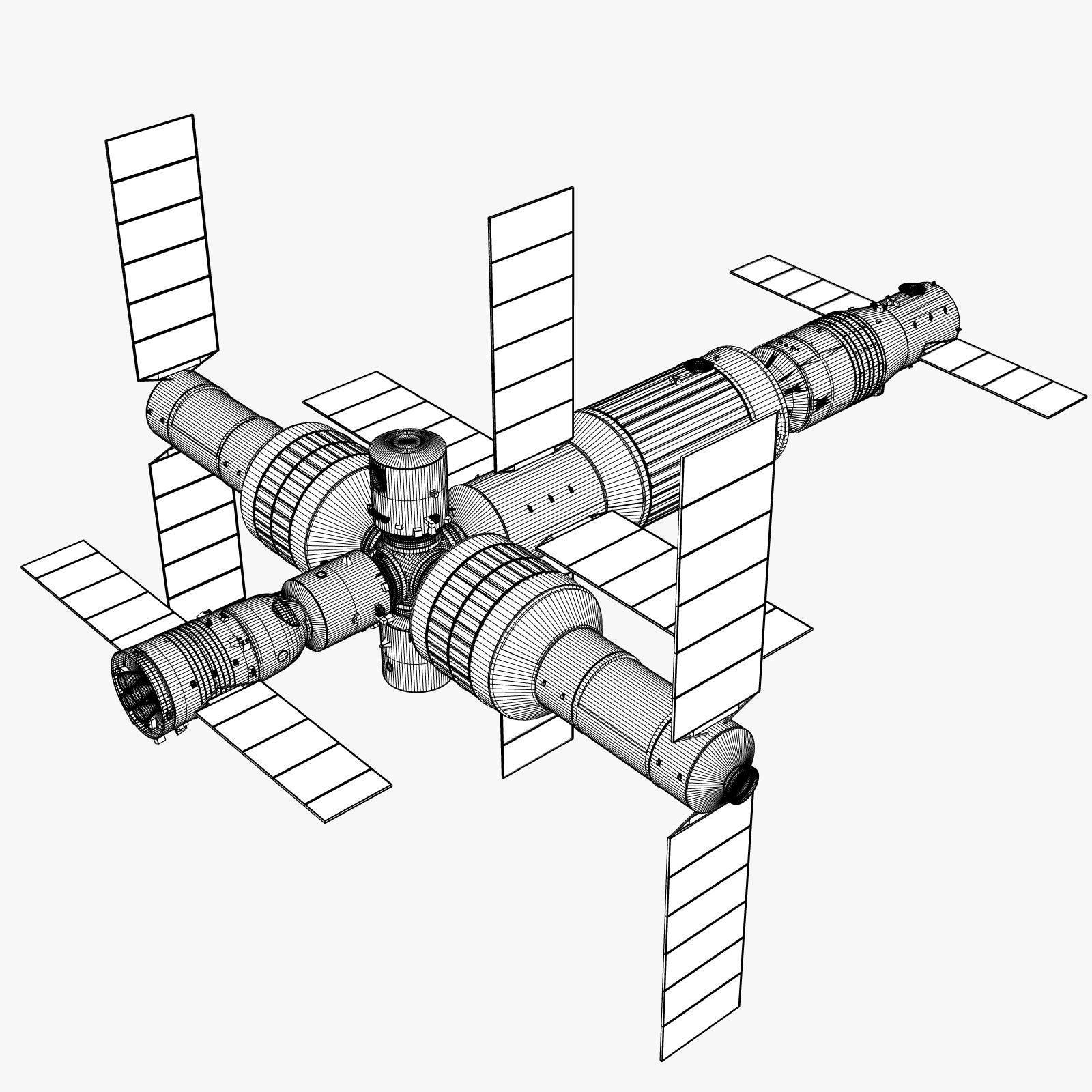 神舟飞船和天宫空间站3d模型