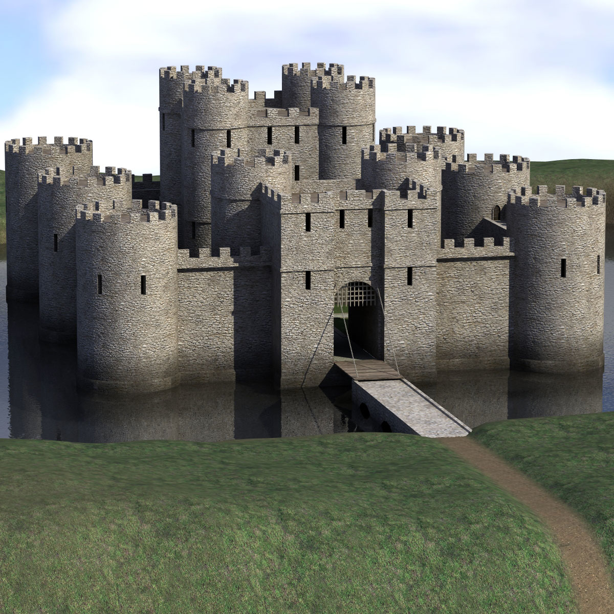 中世纪城堡3d模型