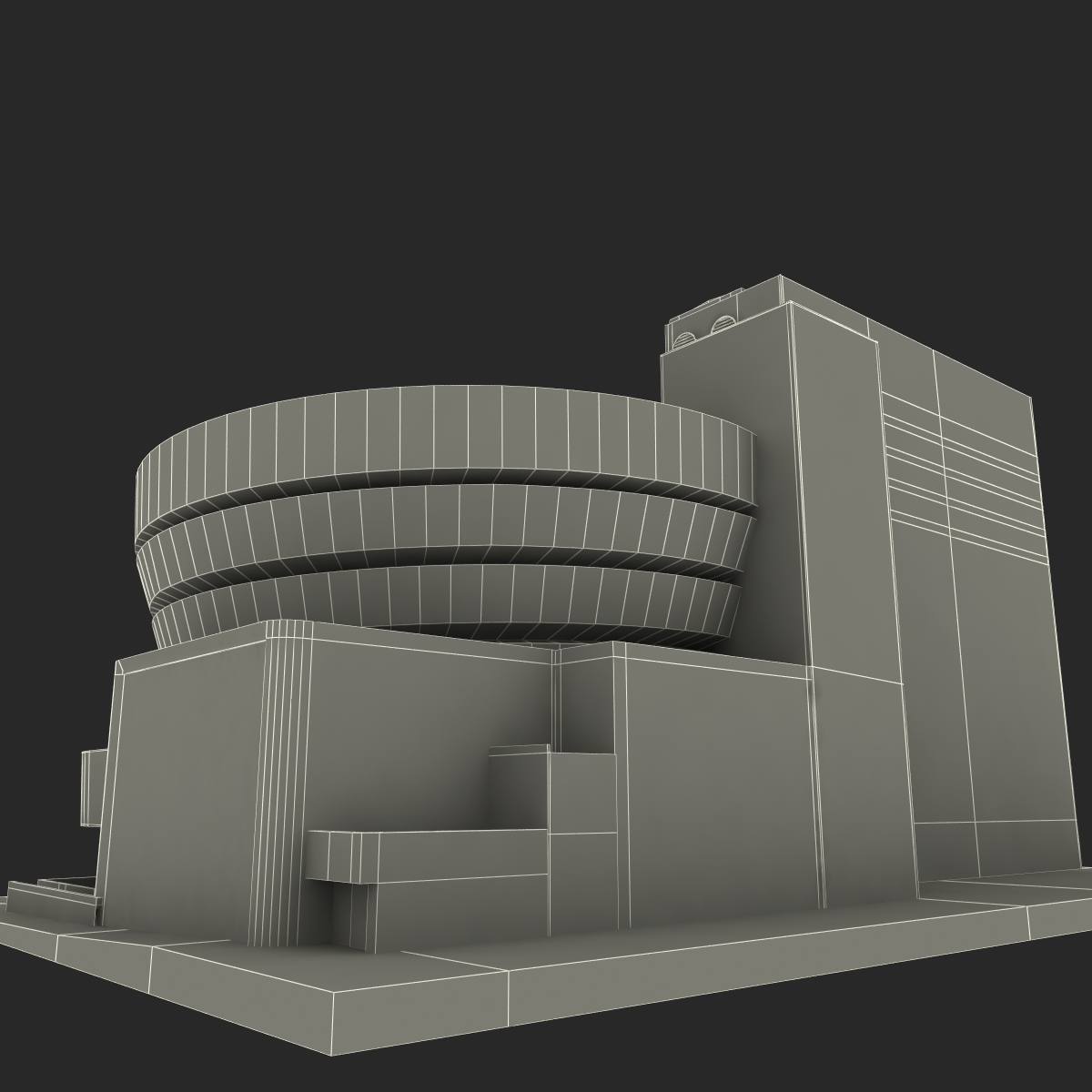 low-poly solomon r. guggenheim museum