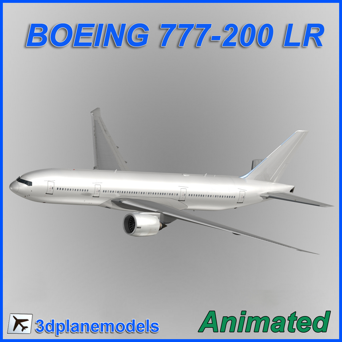 boeing 777-200lr generic white