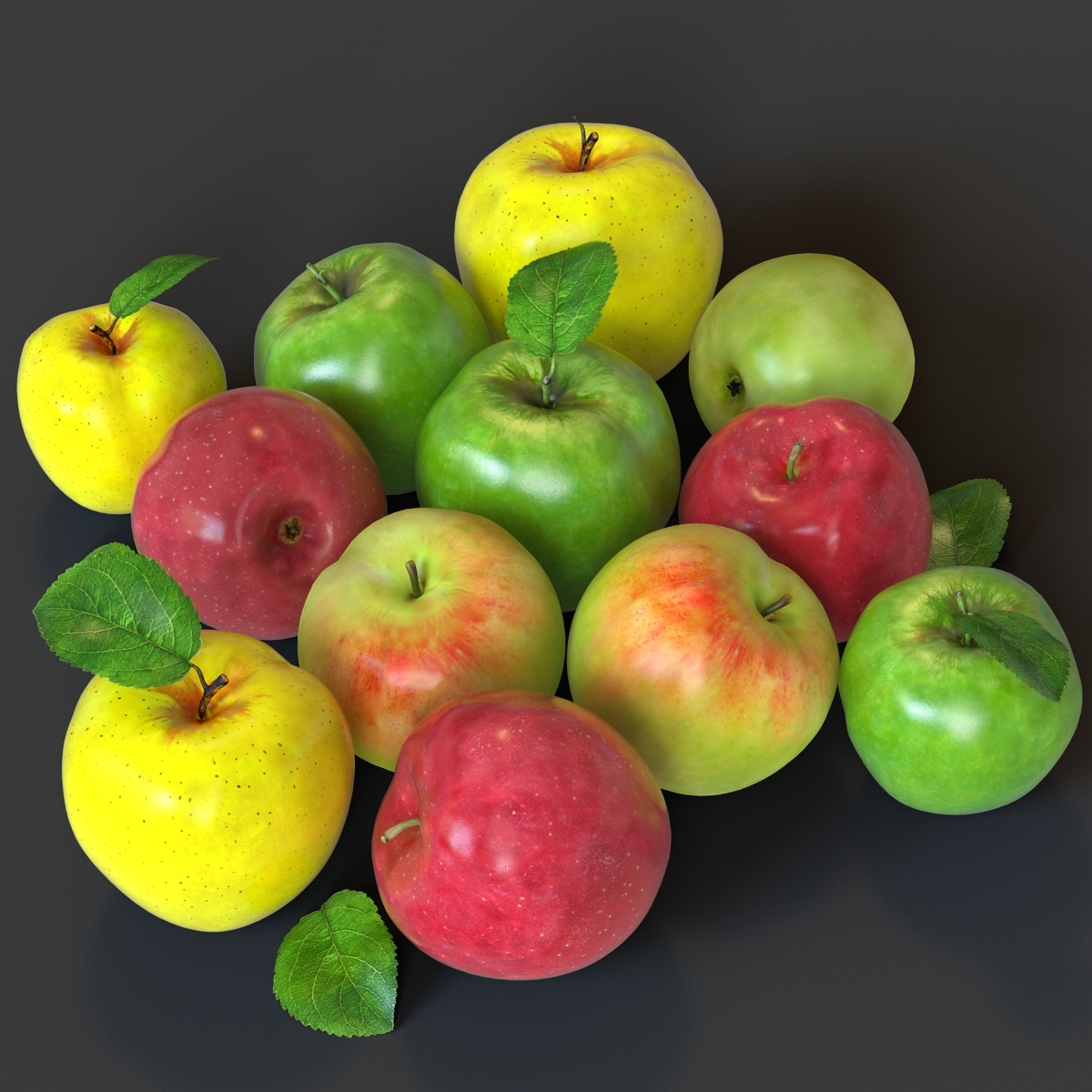 3ds max apples red green