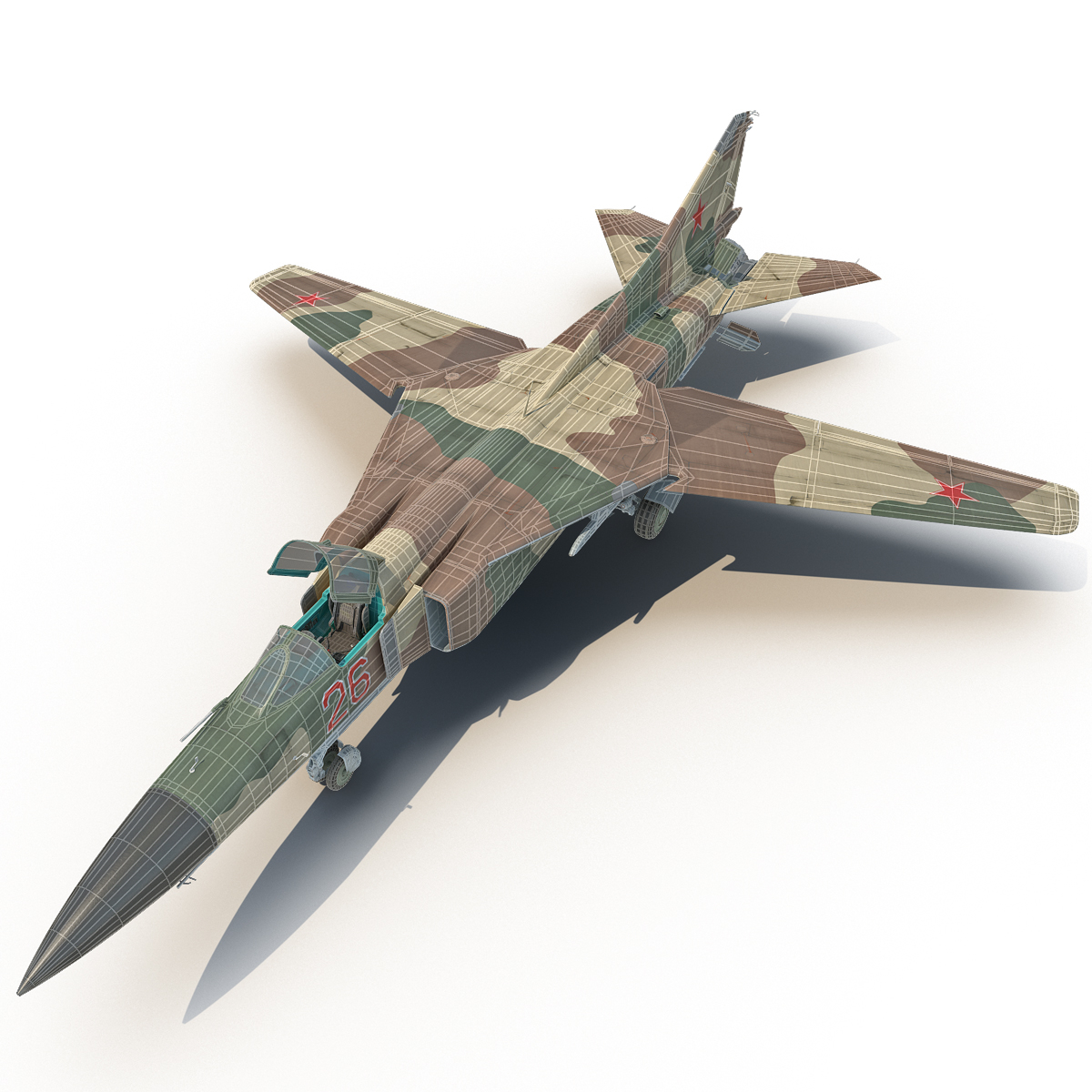 fighter aircraft mig-23 rigged