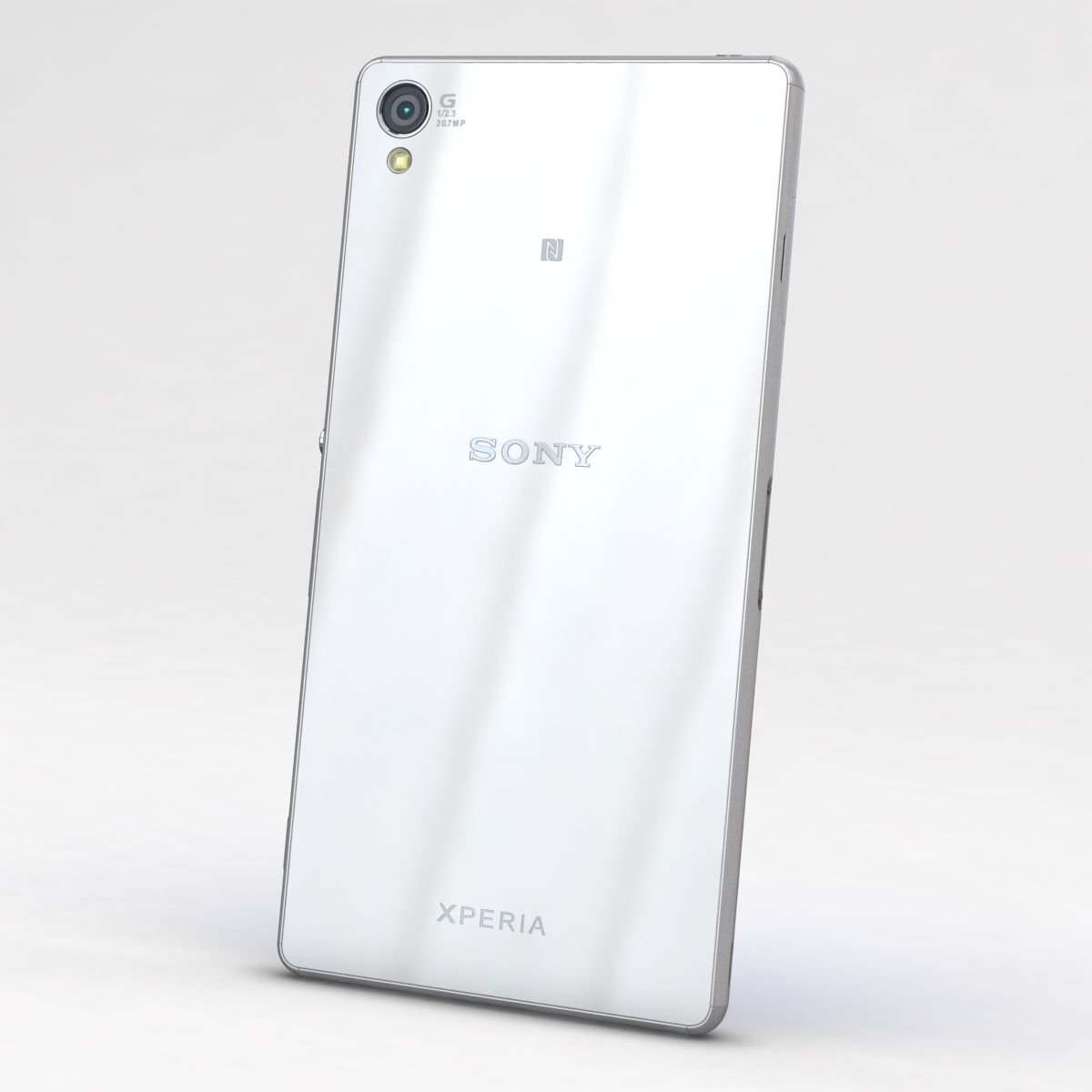 索尼xperia z3和z3双白色3d模型