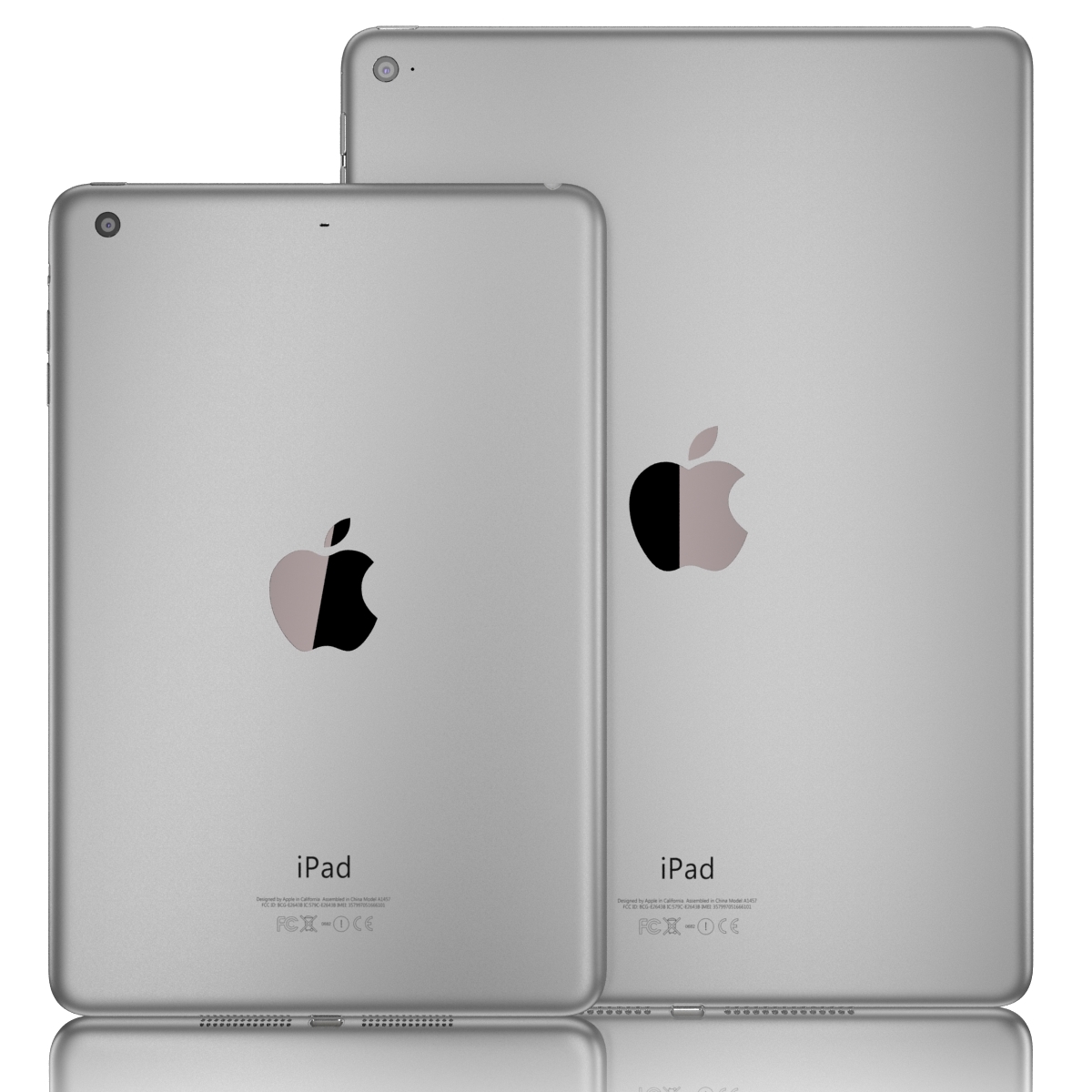 组合ipad air 2   ipad mini 3 space grey3d模型