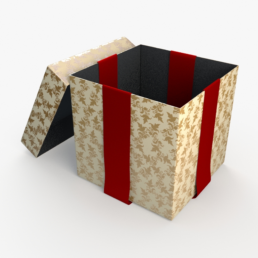 3d model christmas gift present box