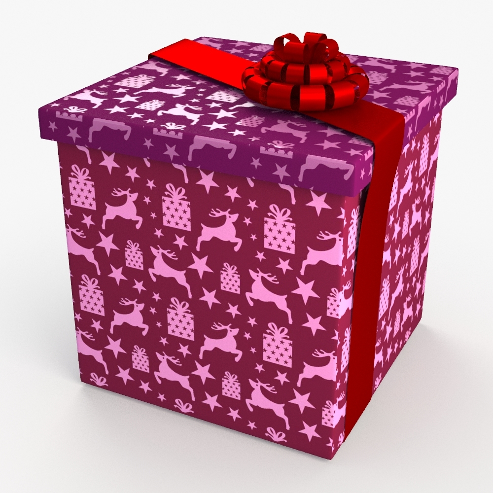 3d model christmas gift present box