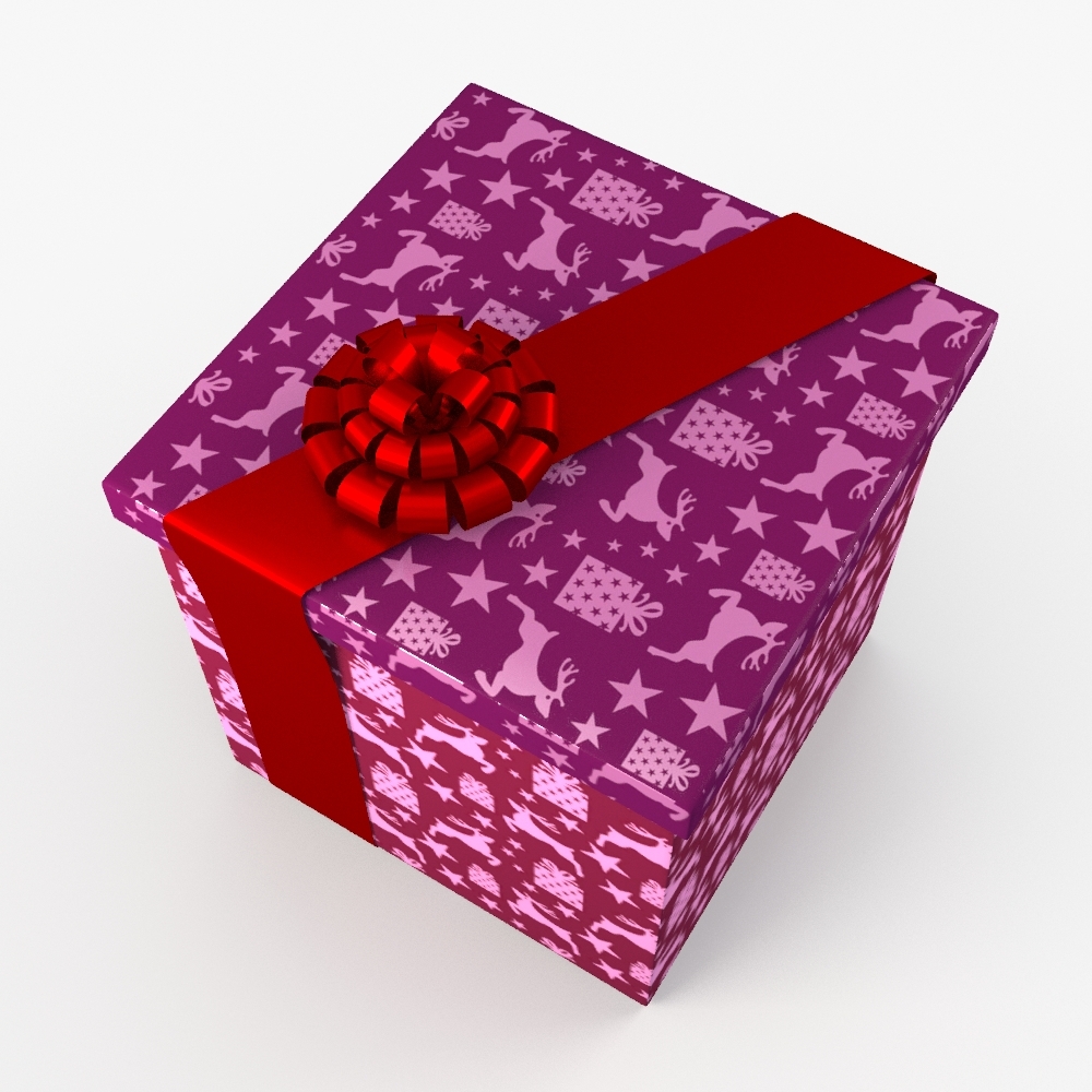 3d model christmas gift present box