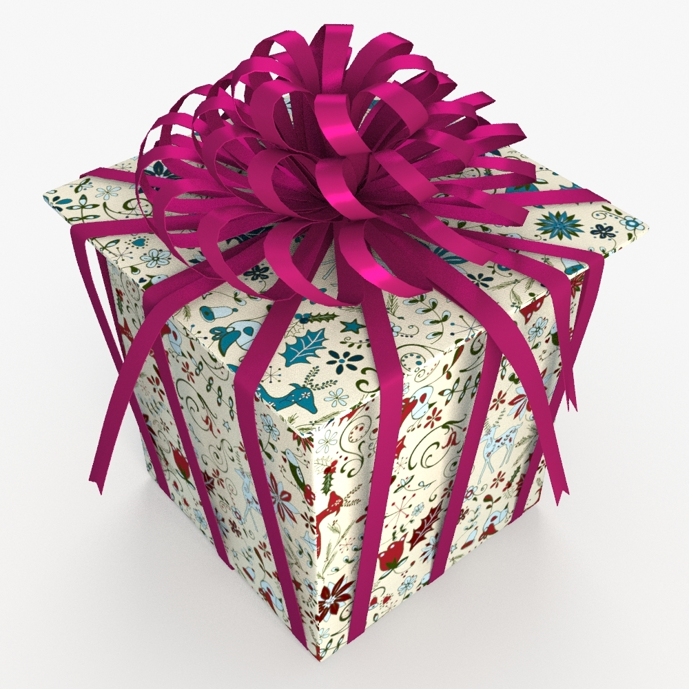 3d model christmas gift present box