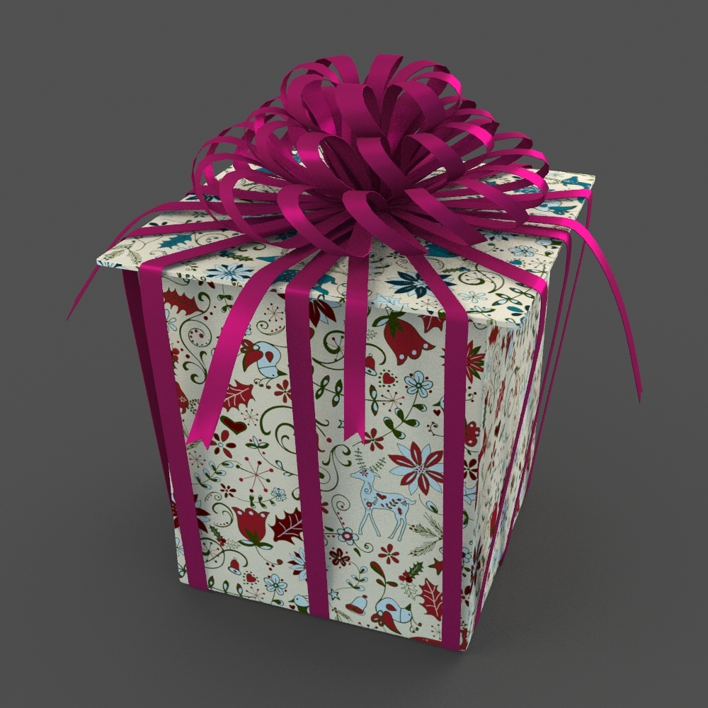 3d model christmas gift present box