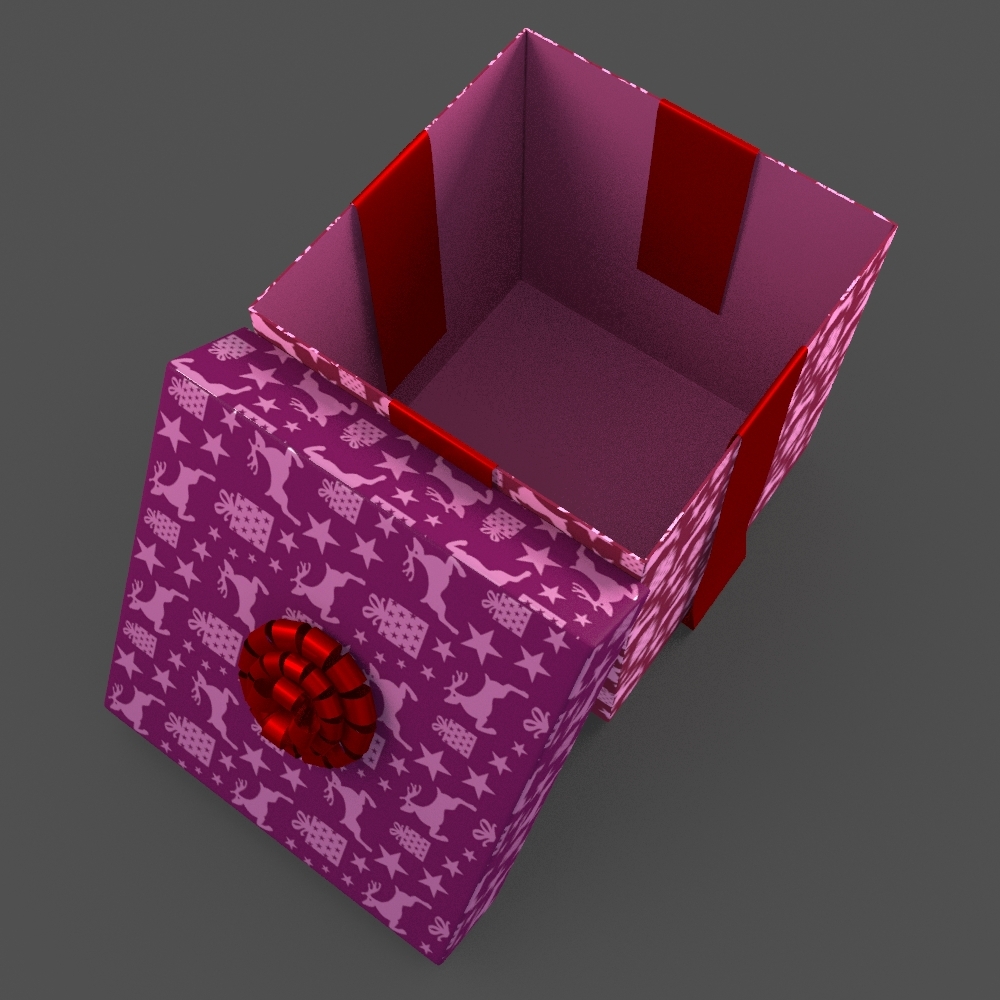 3d model christmas gift present box