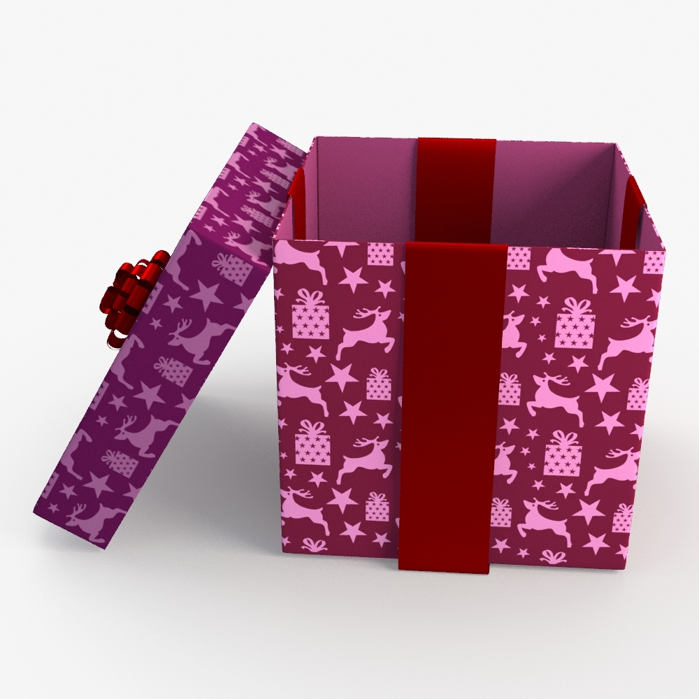 3d model christmas gift present box