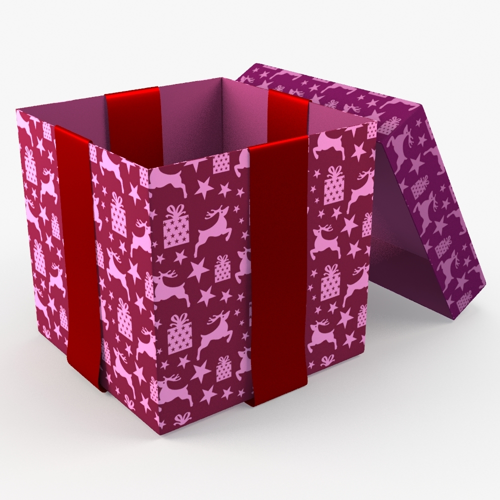3d model christmas gift present box