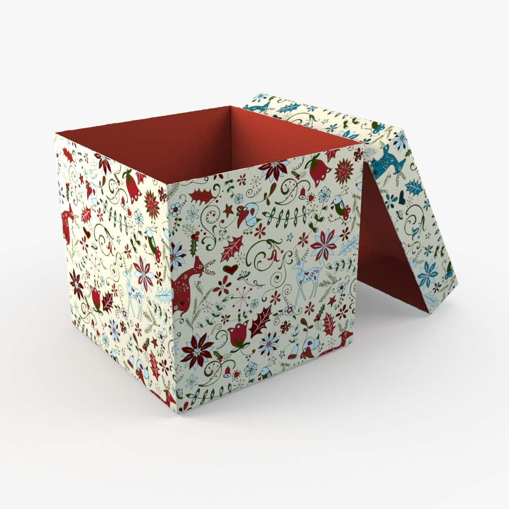 3d model of christmas gift present box