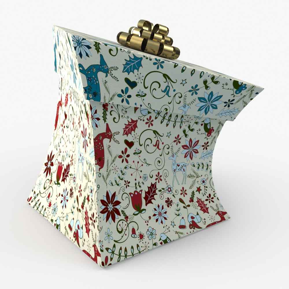 3d model christmas gift present box
