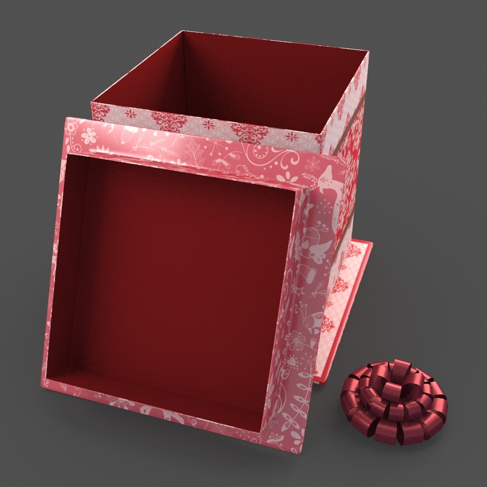 3ds max christmas gift present box