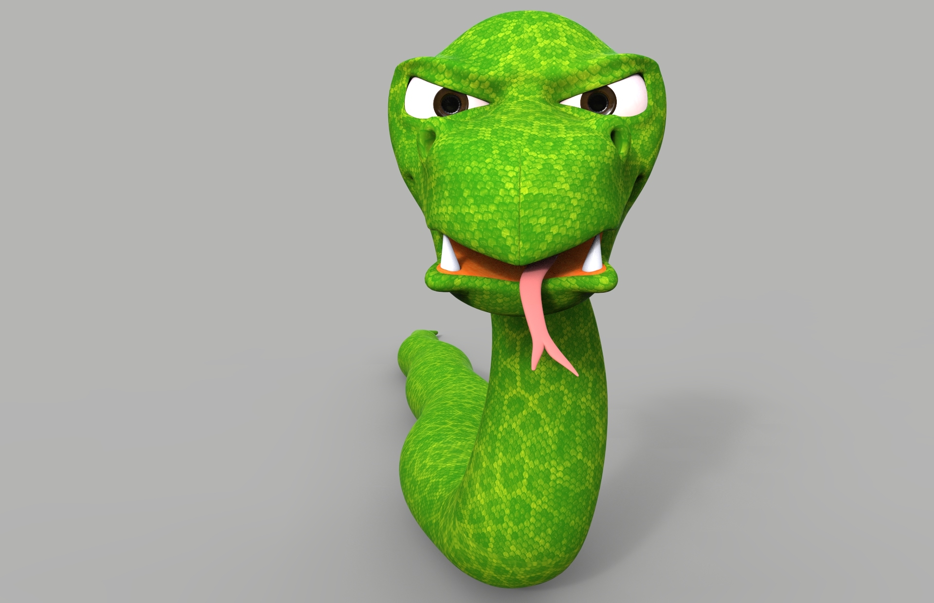 3d snake cartoon