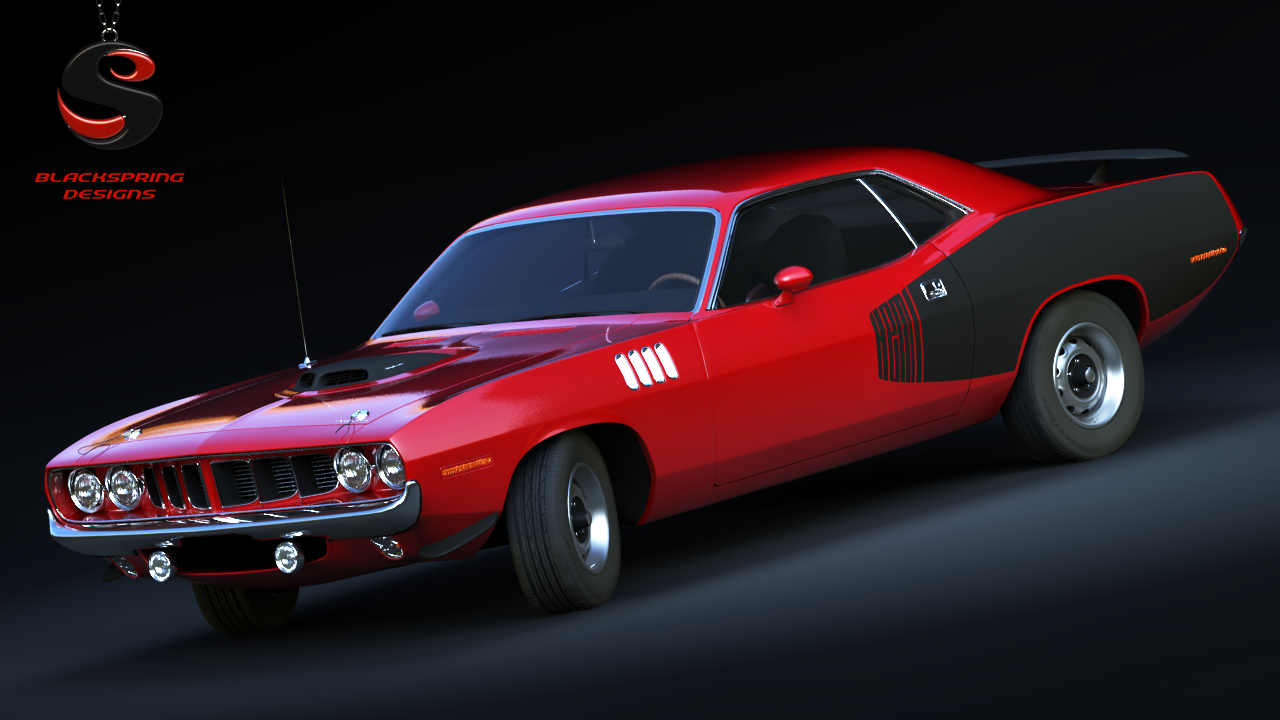 plymouth cuda 426 3d model