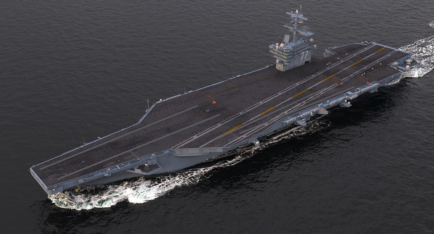 cvn 77 aircraft 3d model