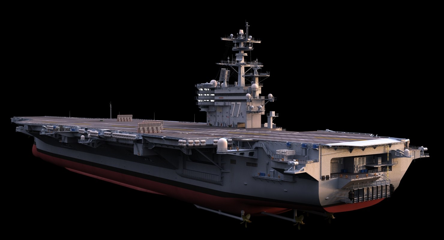 cvn 77 aircraft 3d model