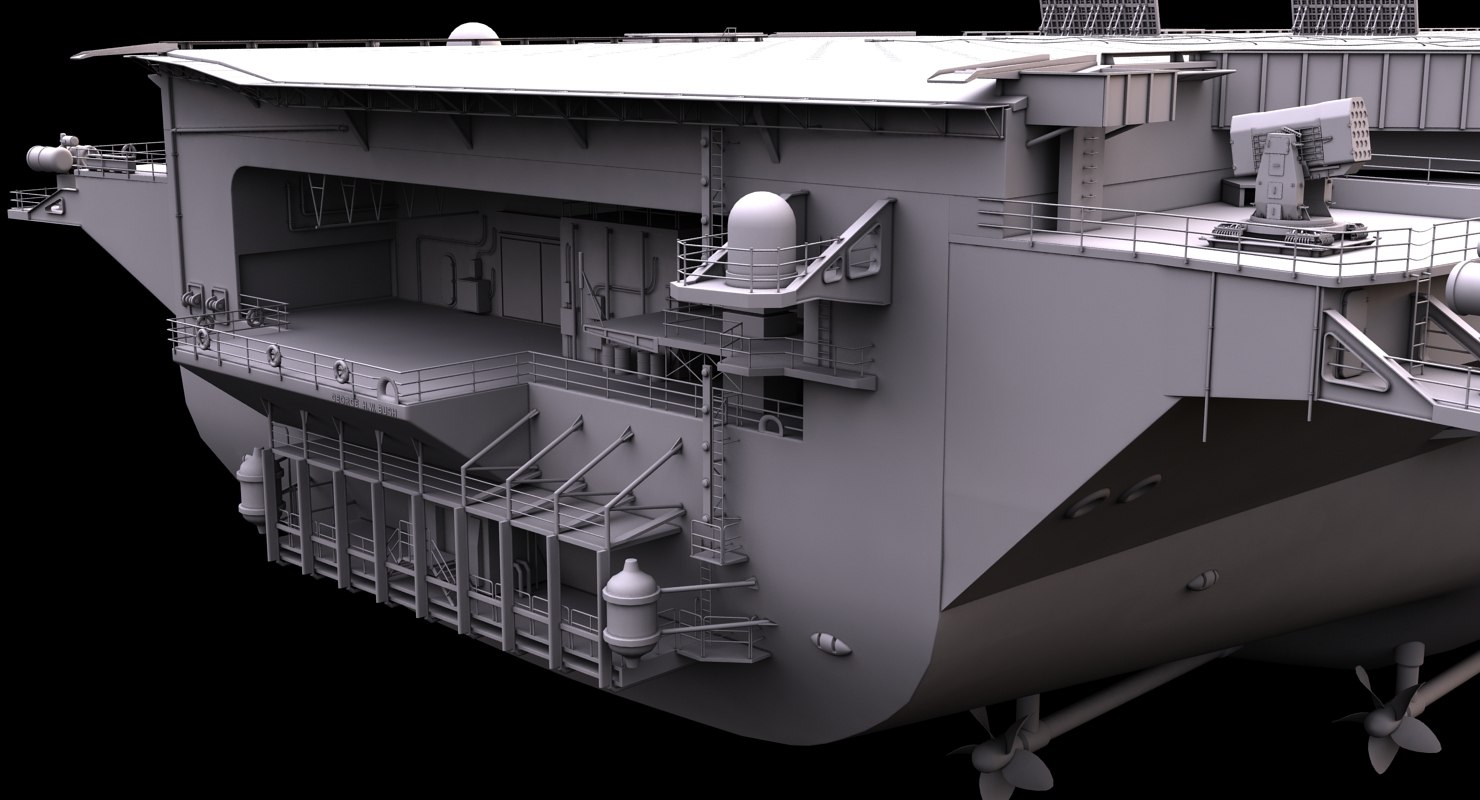 cvn 77 aircraft 3d model