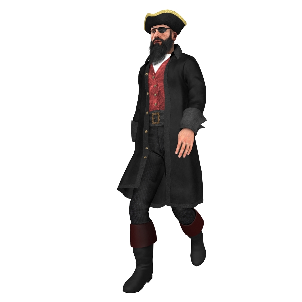 pirate captain 4 rigged