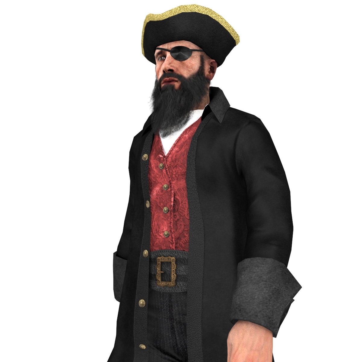 pirate captain 4 rigged