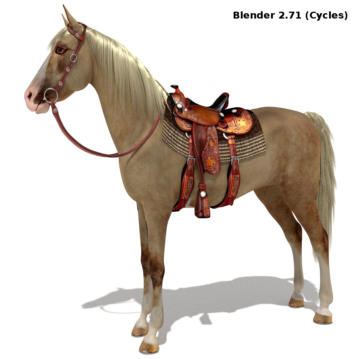 horse saddle obj