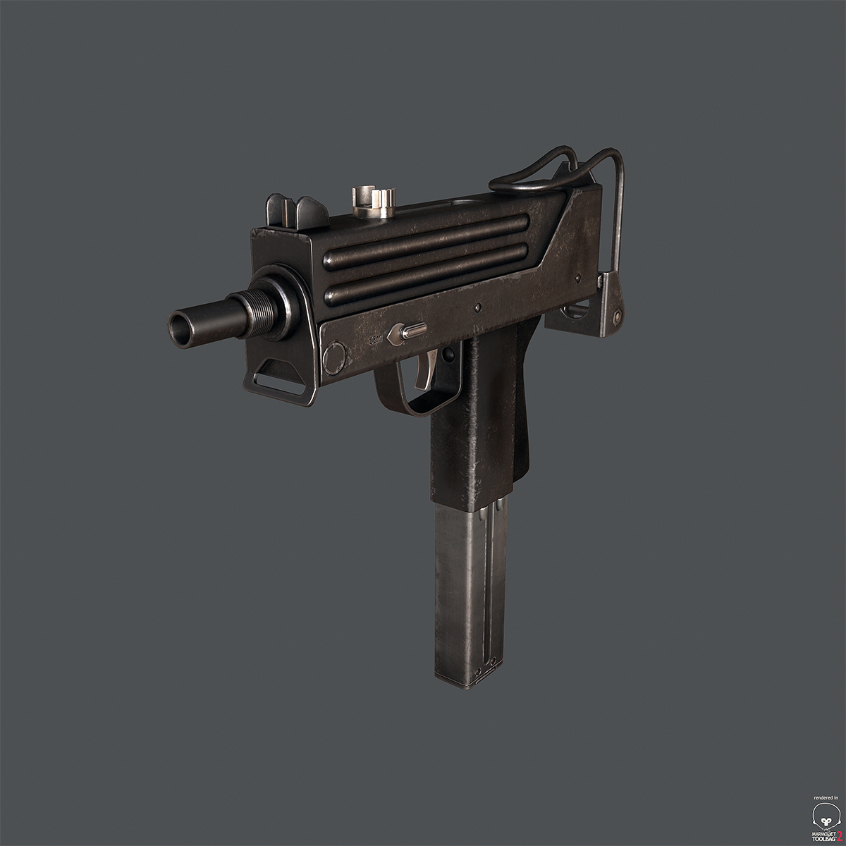 free ingram machine pistol 3d model