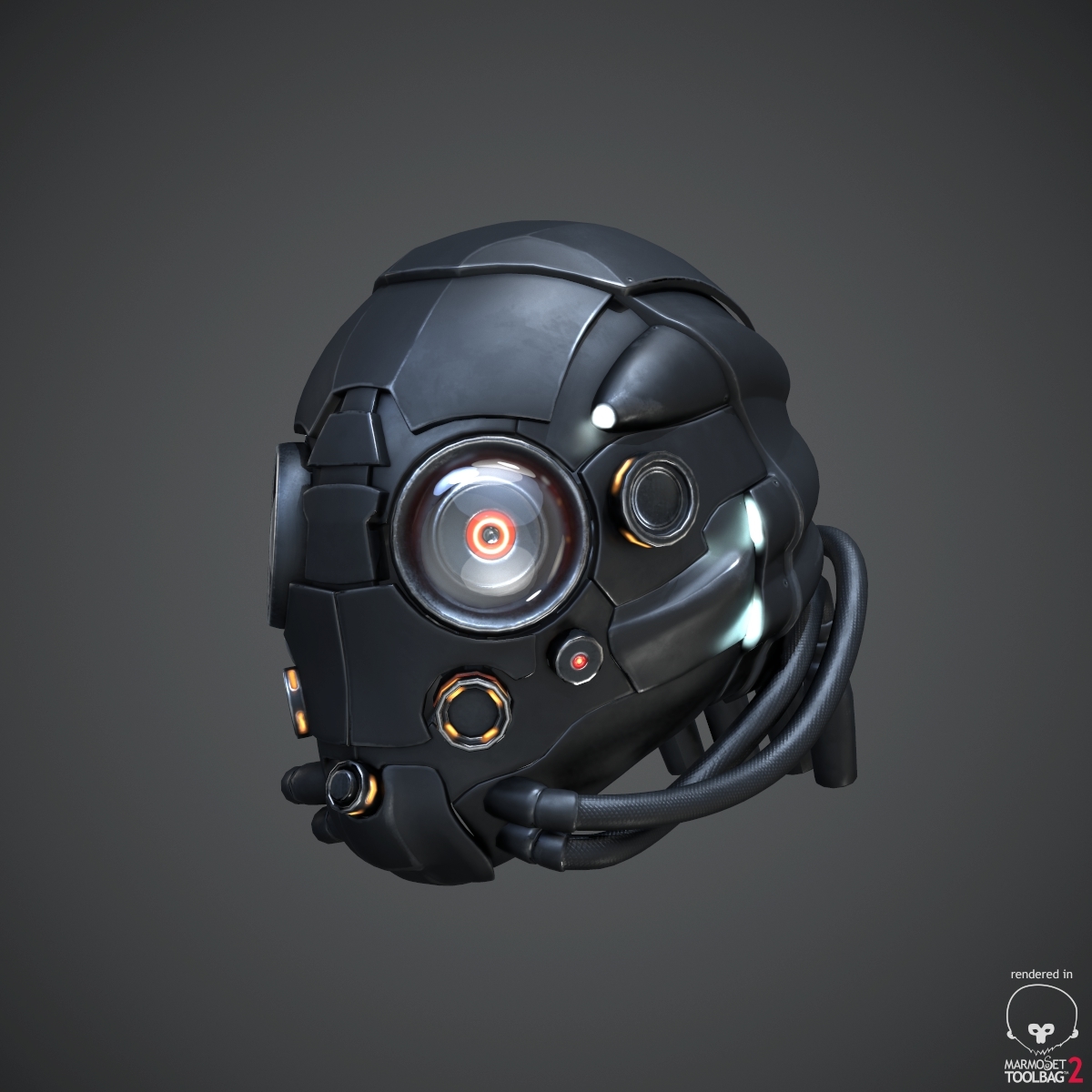 科幻头盔3d模型