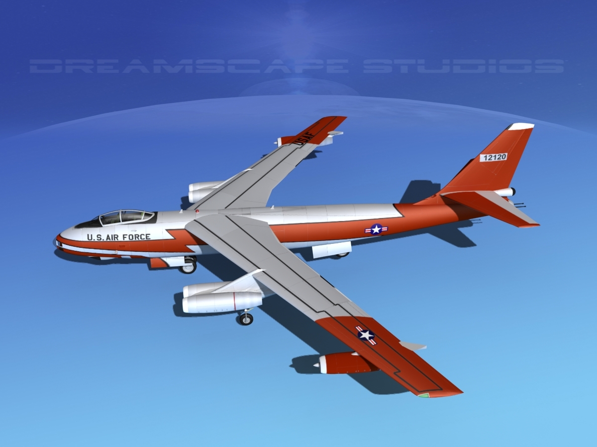 bomber,sunk 3d stratojet boeing b-47 bomber model