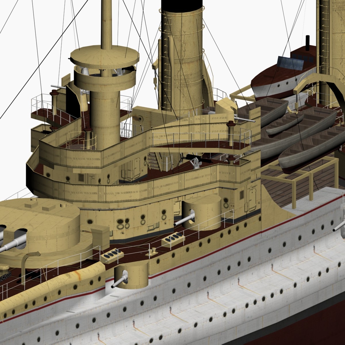 装甲巡洋舰fuerst俾斯麦帝国德国海军3d模型