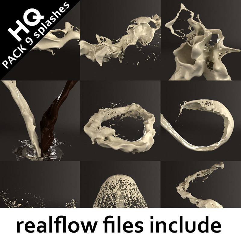 Splash Pack Realflow Flow 3d Max