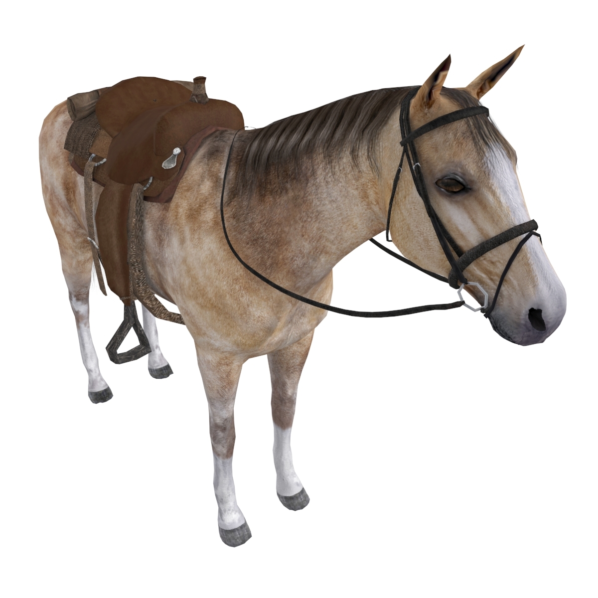 3d max pack wild west horse saddle