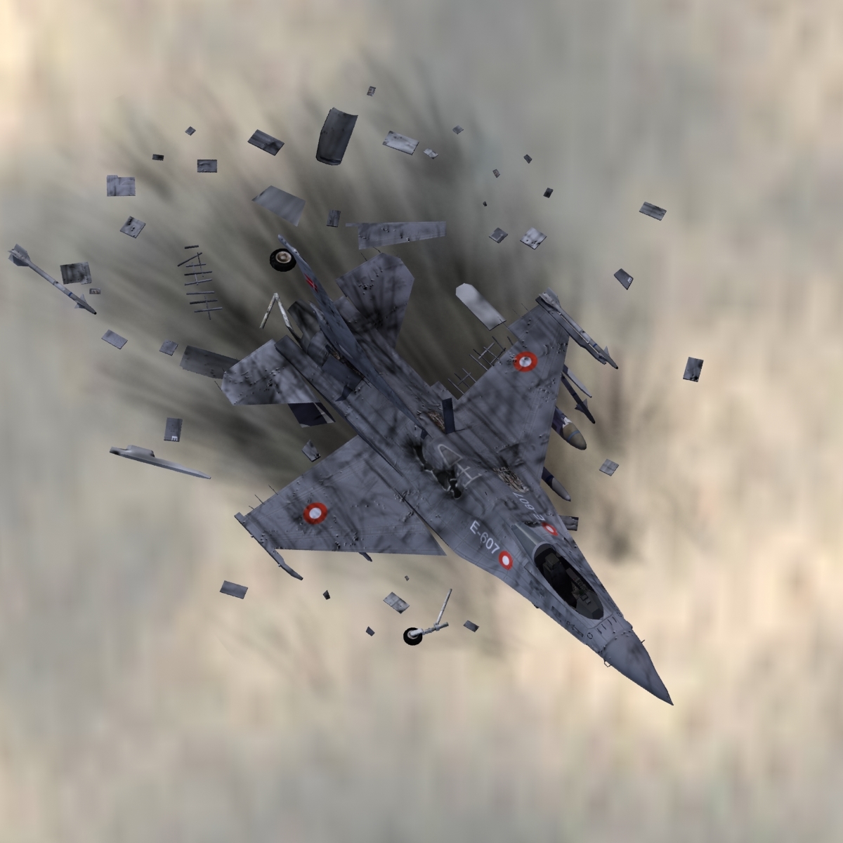 fighter jet wreckage